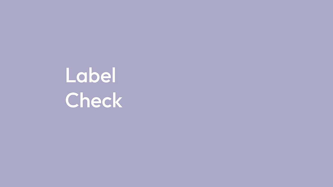 Title of the section: Label Check