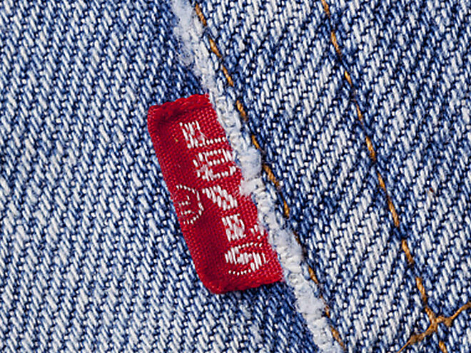 Levis logo on a pair of jeans