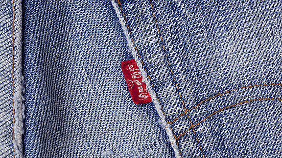 Levis logo on a pair of jeans