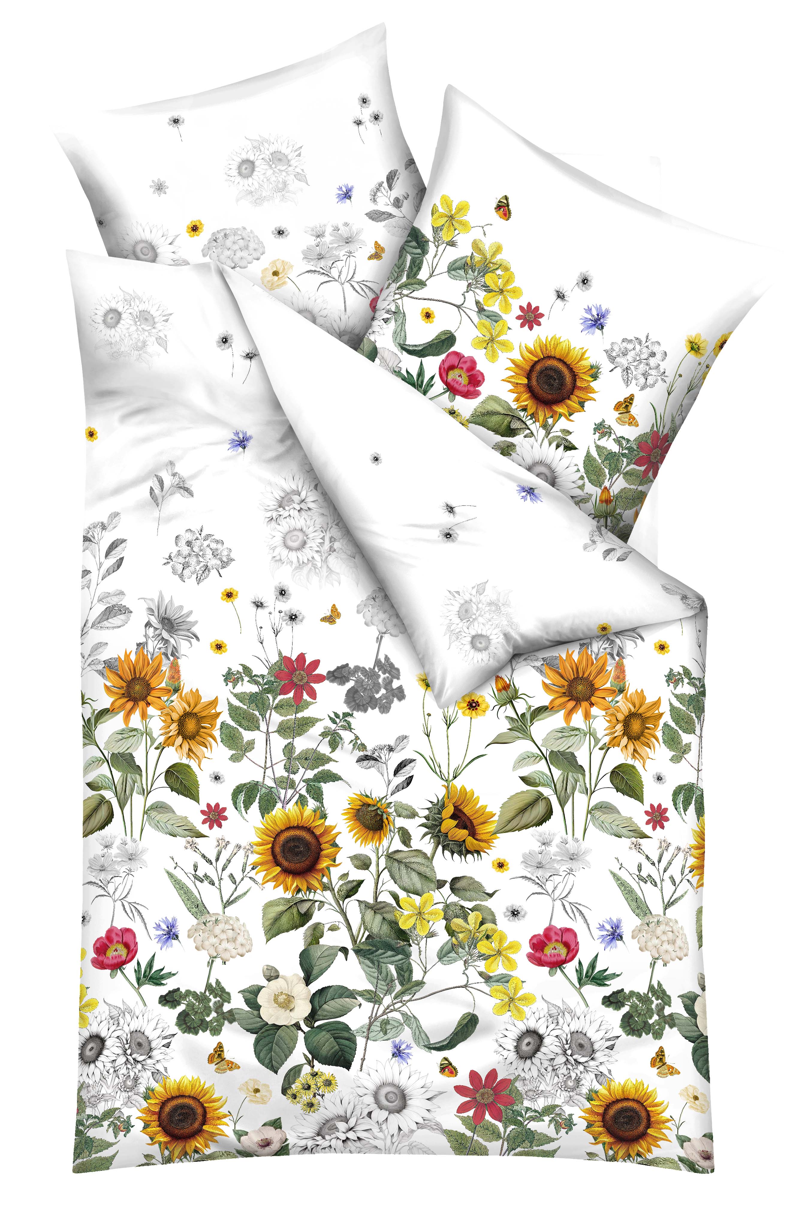 Mako-Satin Bettwäsche 631 Sonnenblumen